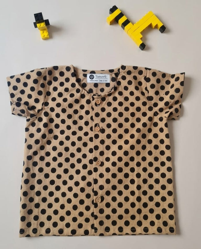 4 Minimalist polka Kalamkari jhablas for little ones
